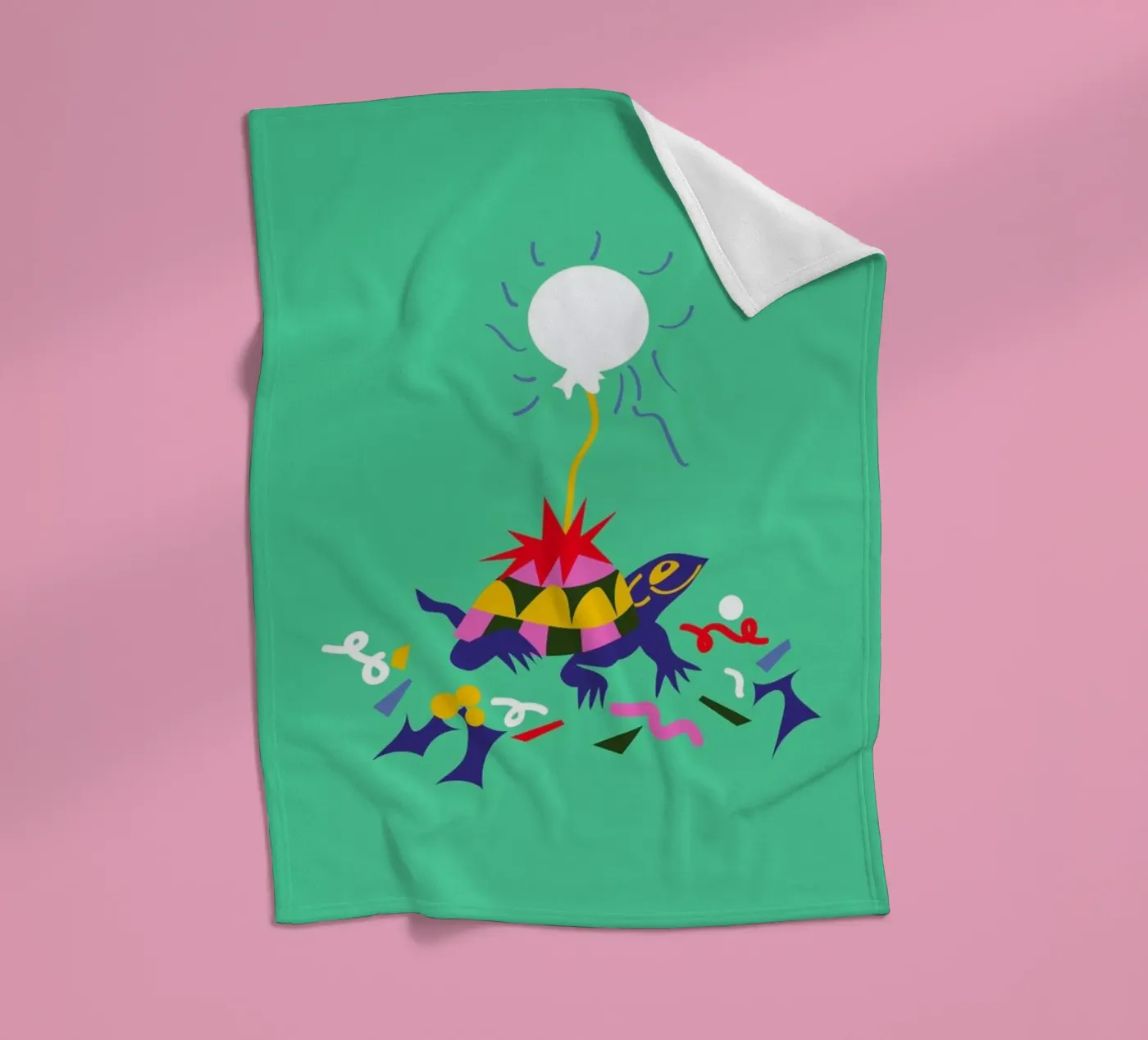 Party Turtle Fleecedecke von Mariery Young