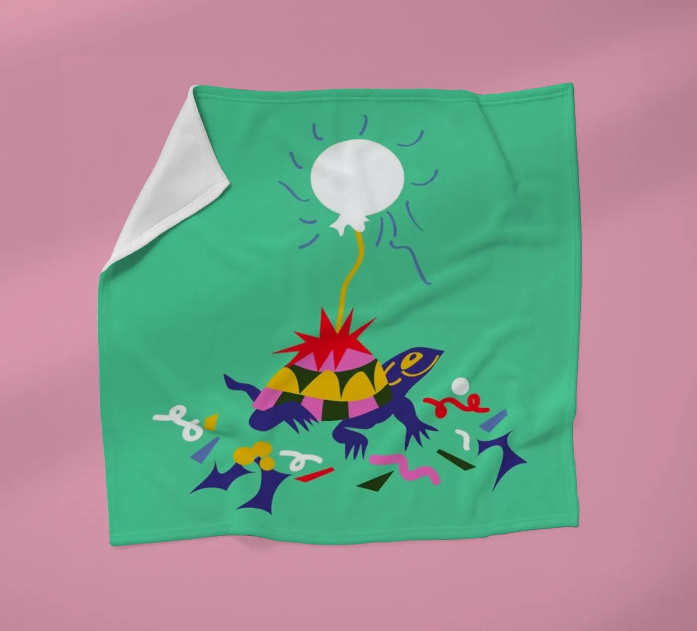 Party Turtle Fleecedecke von Mariery Young