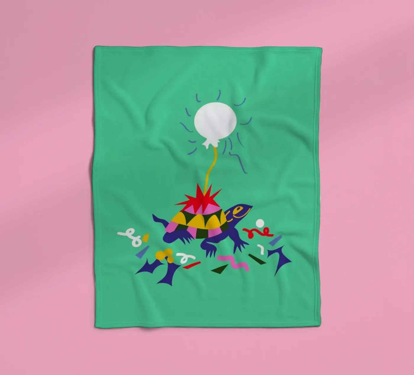 Party Turtle Fleecedecke von Mariery Young