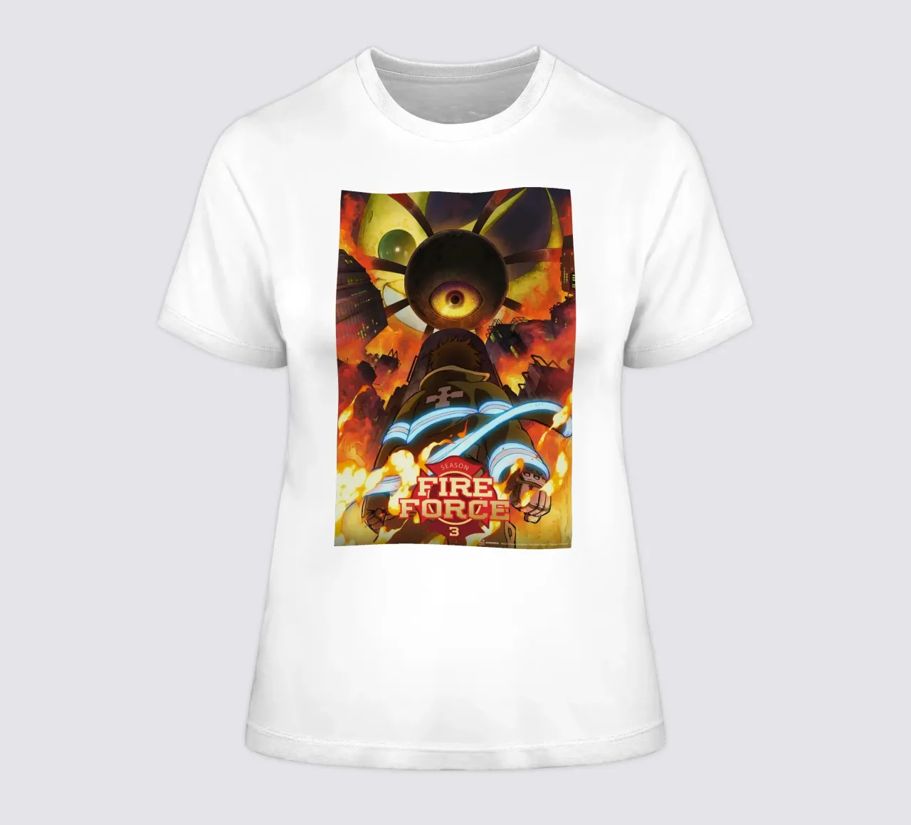 Enen no shouboutai 3 women's fitted t-shirt by withandname