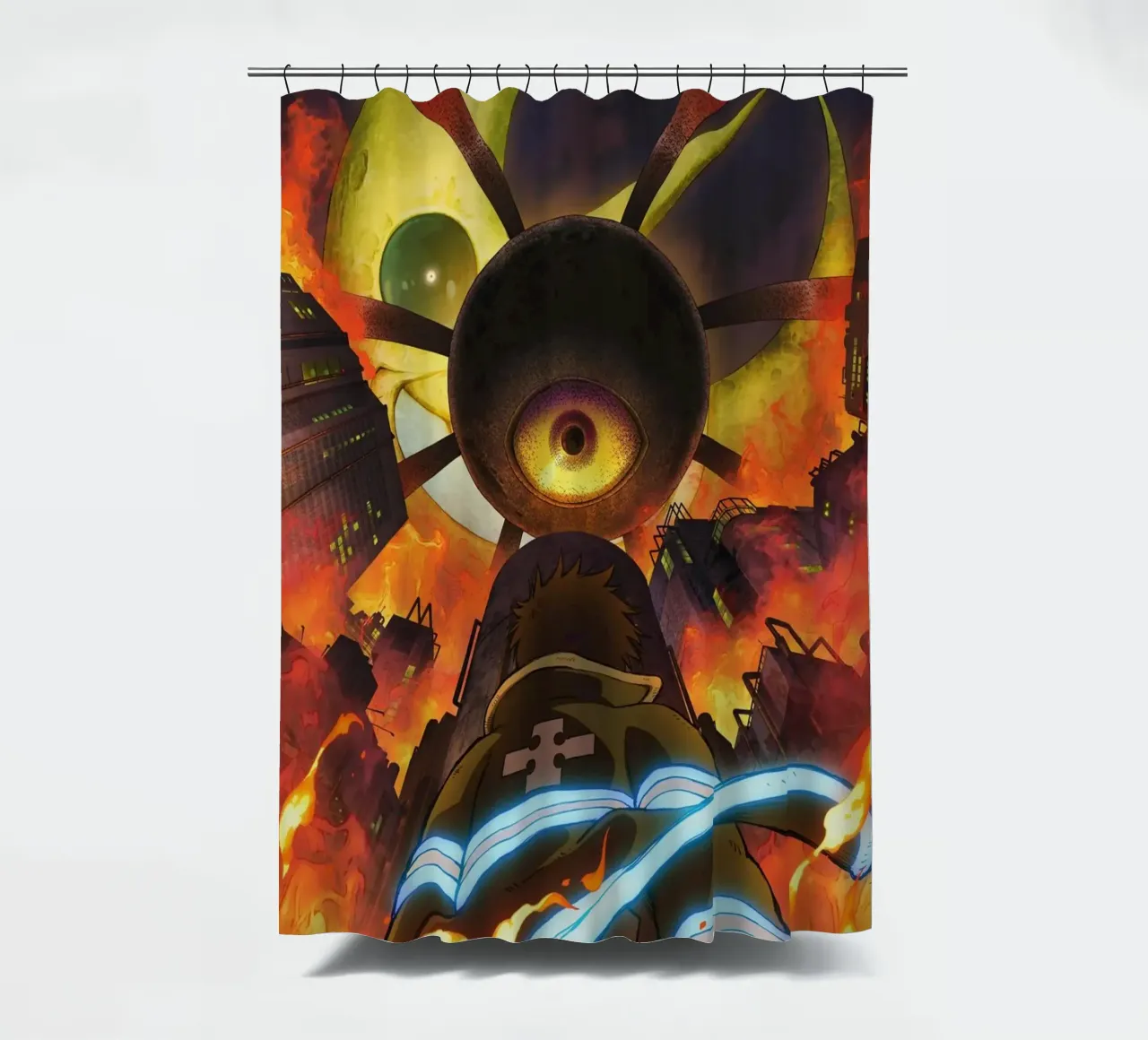 Enen no shouboutai 3 shower curtain by withandname
