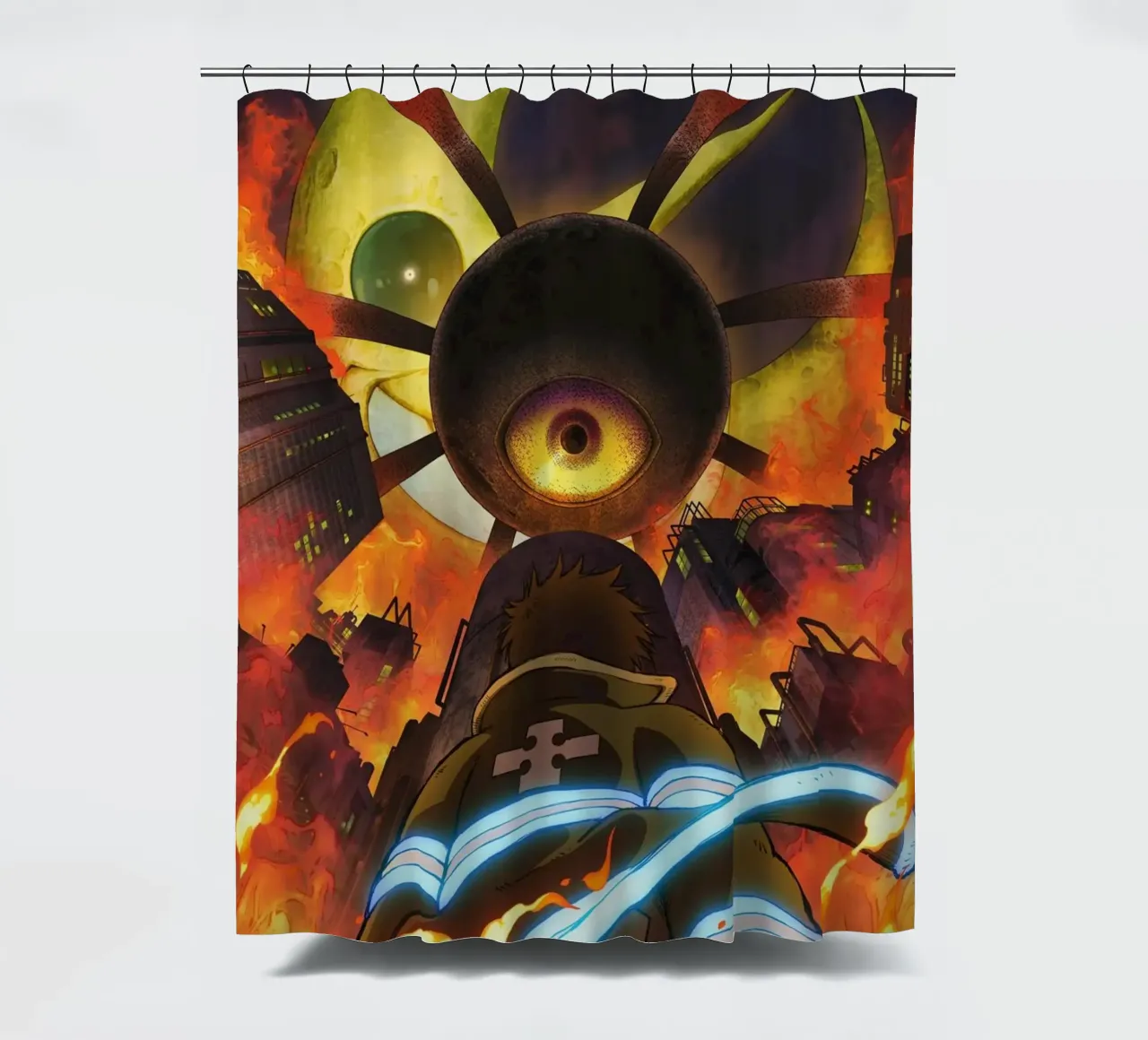Enen no shouboutai 3 shower curtain by withandname