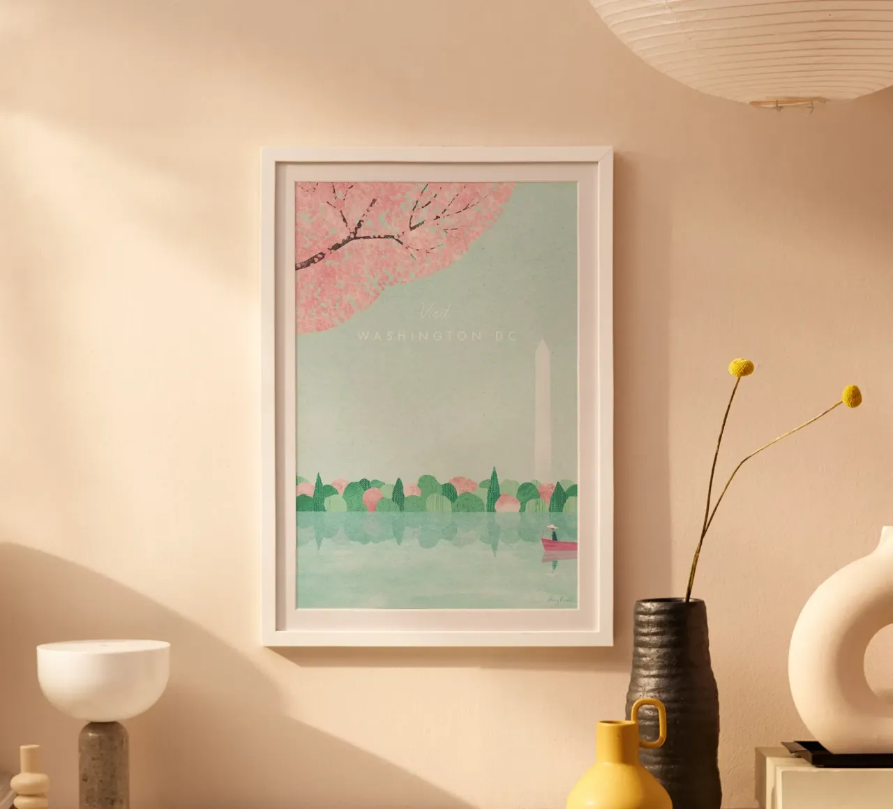 Washington poster con telaio in legno da Henry Rivers