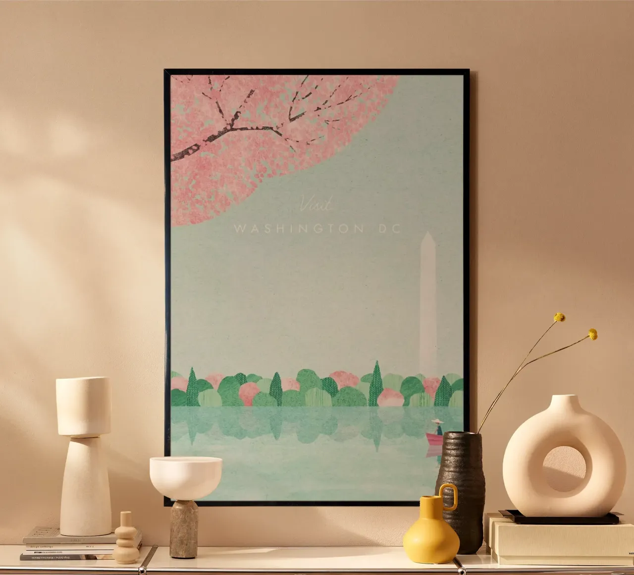 Washington poster con telaio in legno da Henry Rivers