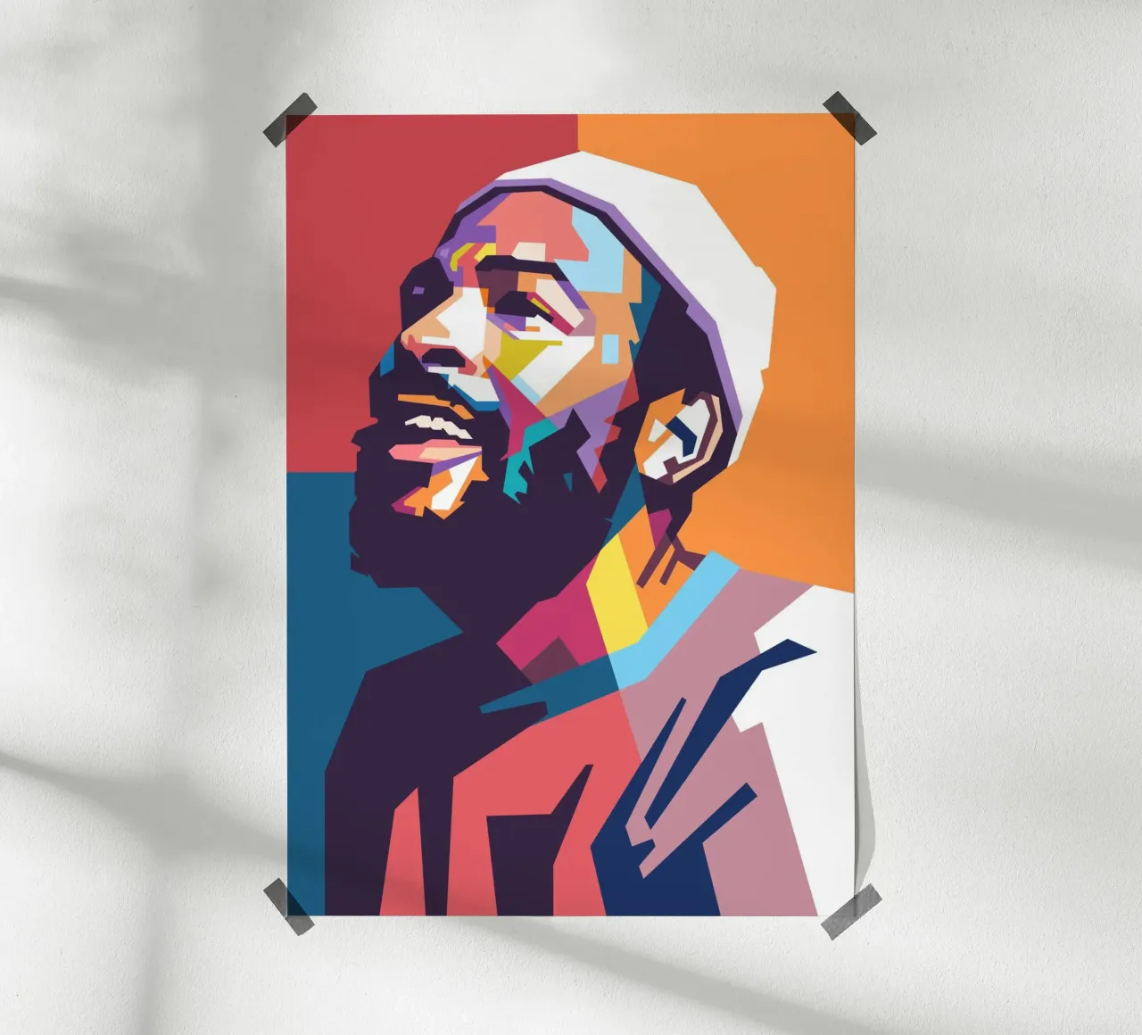 Retrato pop art de Marvin Gaye poster de Hantamrata