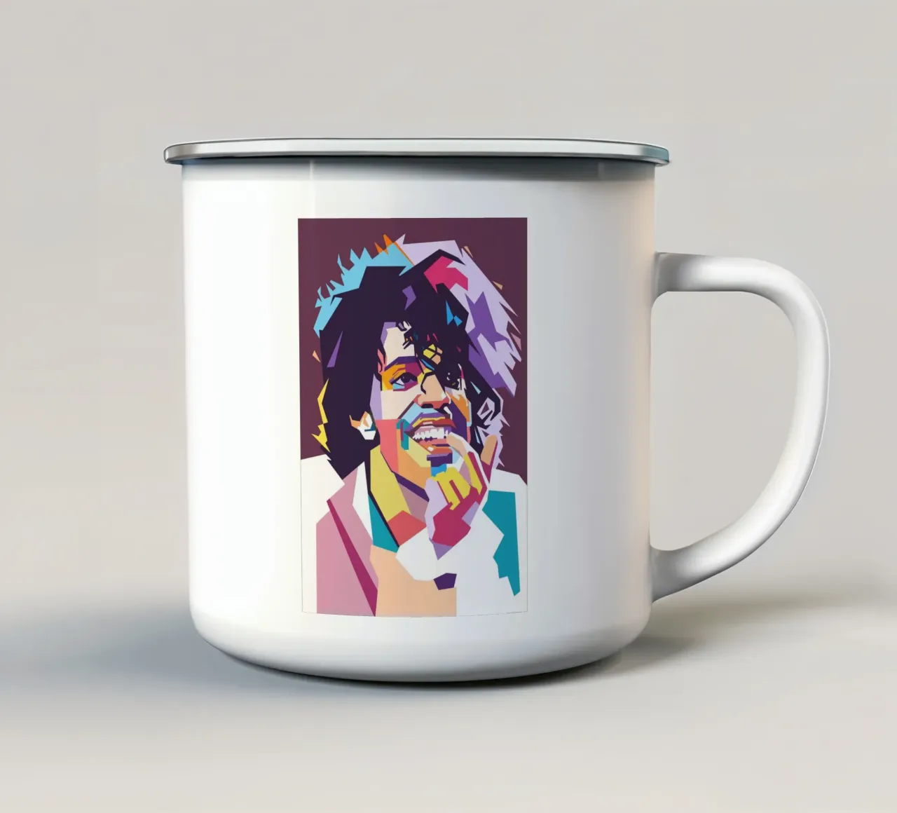 Prince the legendary musician enamel mug by Hantamrata