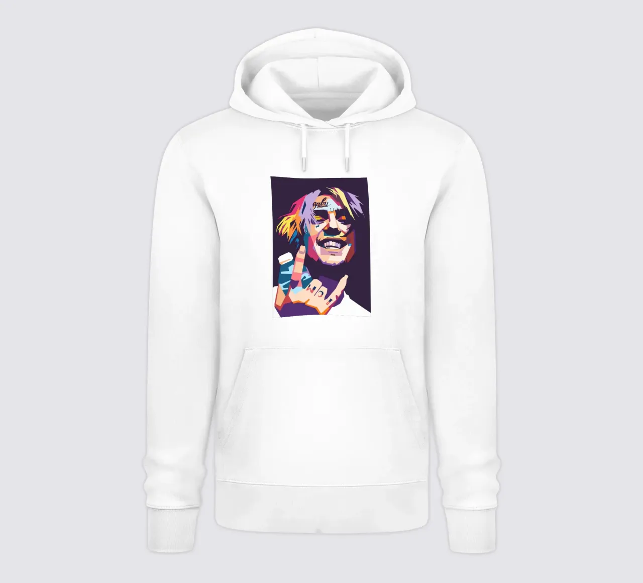 Design tributo a Lil Peep felpa con cappuccio da Hantamrata
