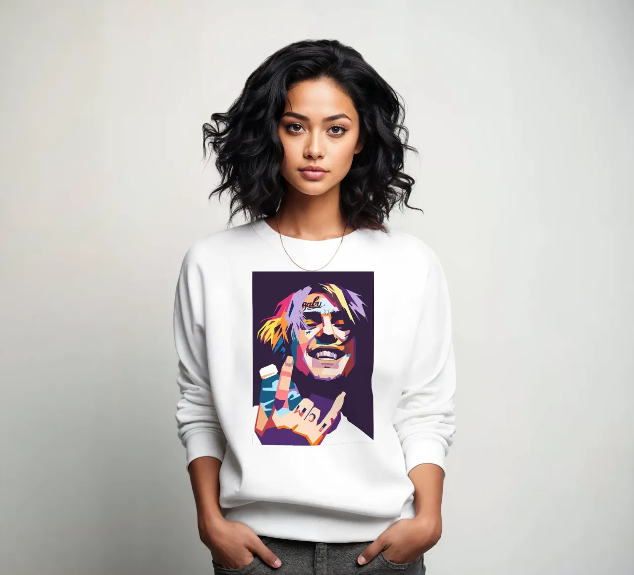 Design tributo a Lil Peep felpa da Hantamrata