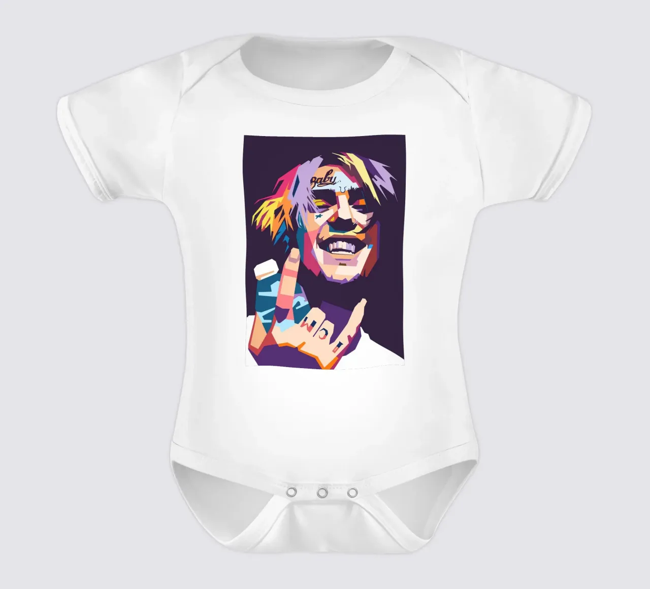 Design tributo a Lil Peep body neonato maniche corte da Hantamrata