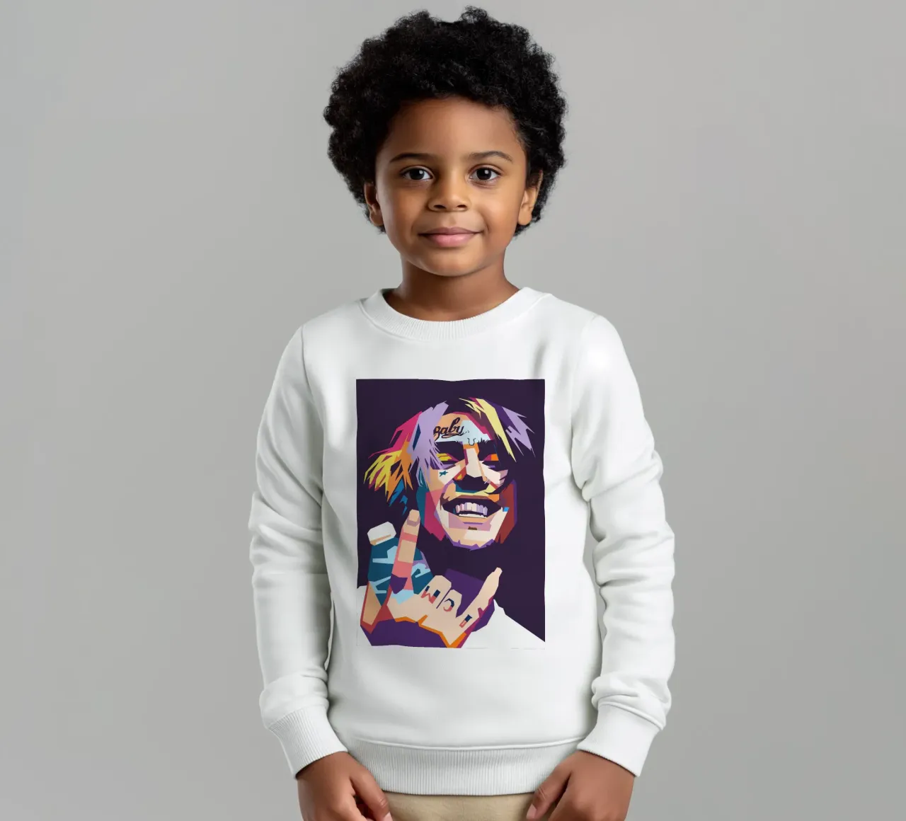 Design tributo a Lil Peep felpa bambino da Hantamrata