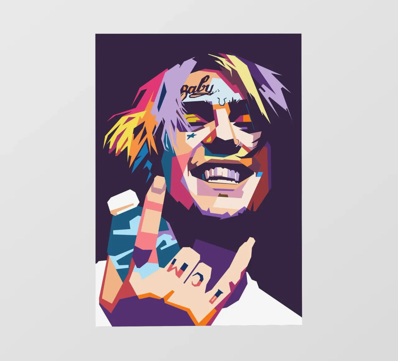 Design tributo a Lil Peep telo in pvc da Hantamrata