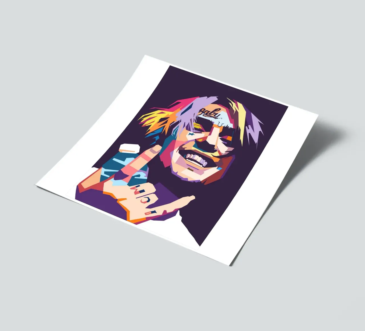 Design tributo a Lil Peep foglio adesivo da Hantamrata