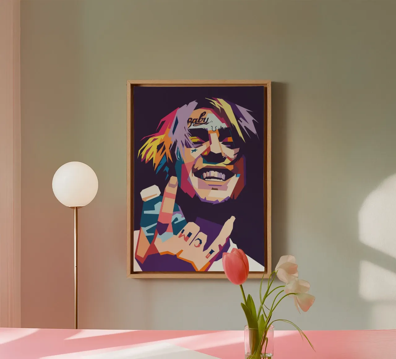 Design tributo a Lil Peep tela con Cornice a cassetta da Hantamrata