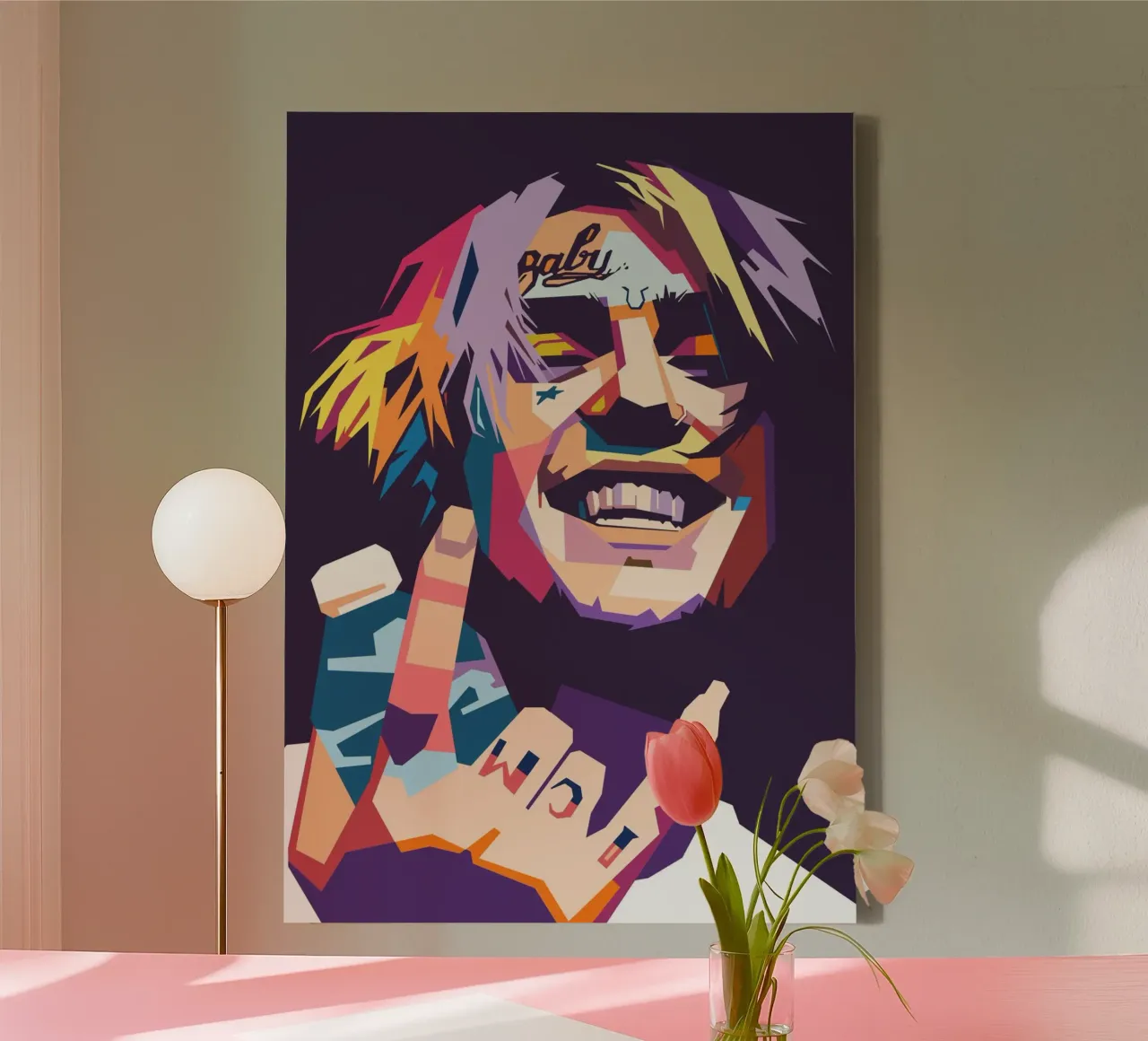 Design tributo a Lil Peep tela con Cornice a cassetta da Hantamrata