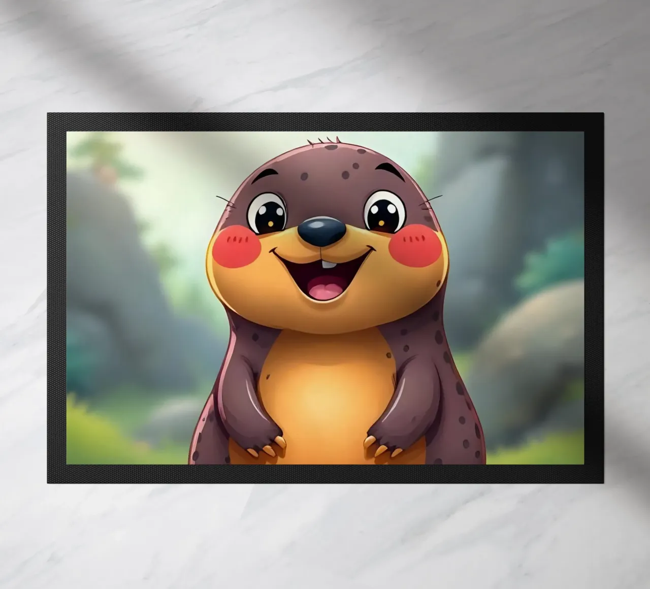 Maulwurf_2 Fußmatte von Tierisch bunt by LK