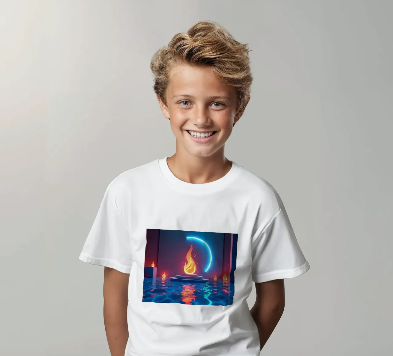 Fuoco e acqua t-shirt bambini da CASTILO