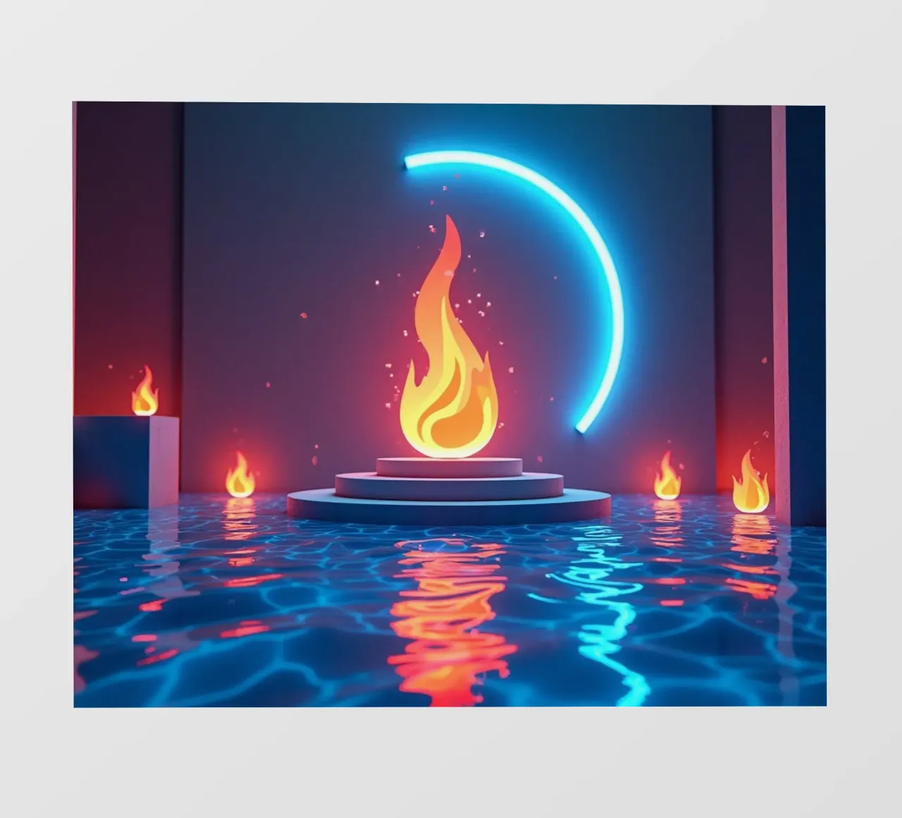 Fuoco e acqua pellicola backlit da CASTILO