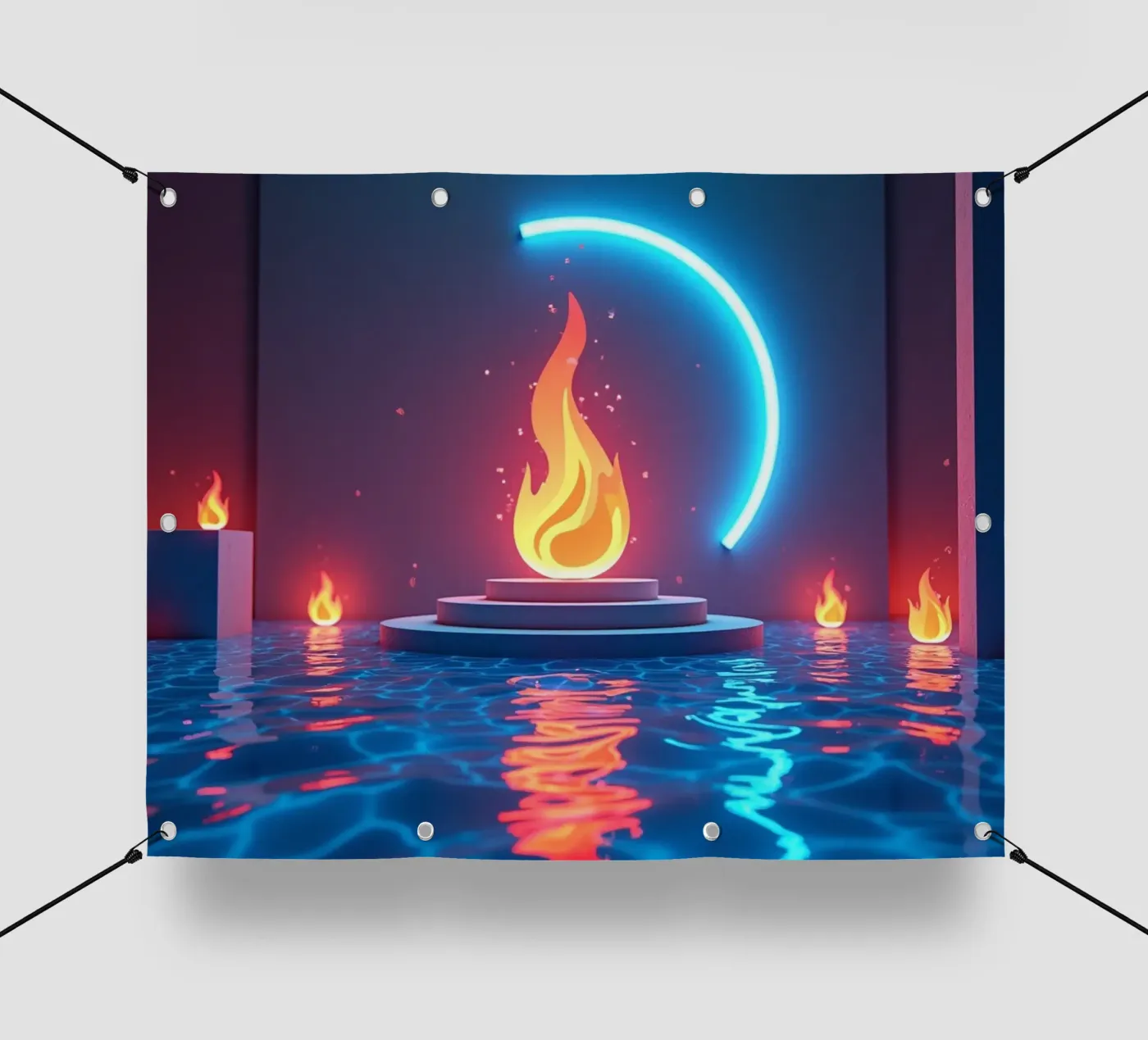 Fuoco e acqua telo in pvc da CASTILO