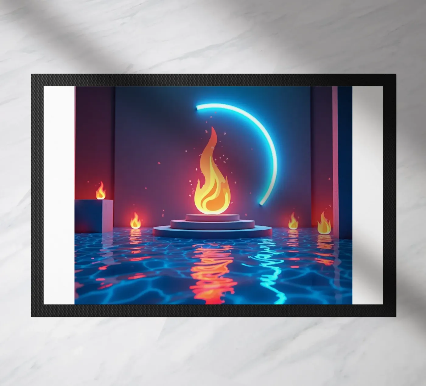 Fire and water Fußmatte von CASTILO