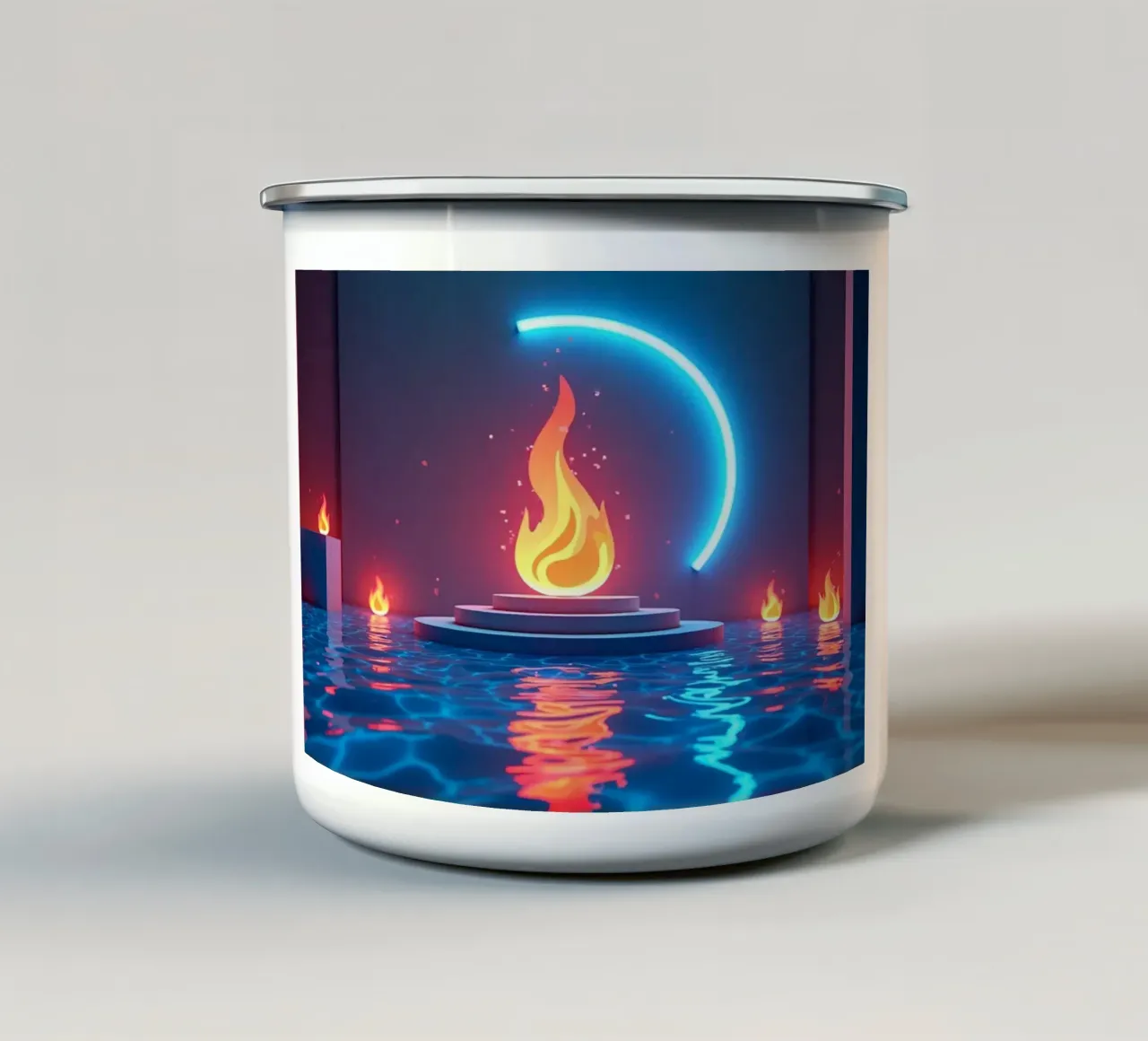 Fuoco e acqua tazza in smalto da CASTILO