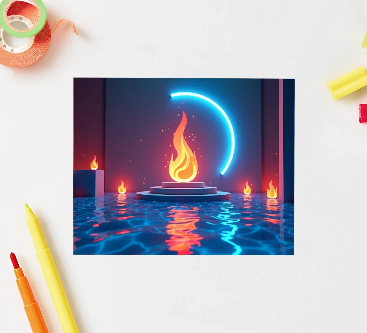 Fuoco e acqua adesivo da CASTILO