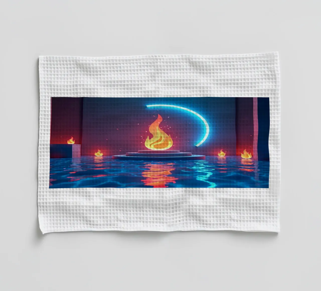 Fuoco e acqua canovaccio da cucina da CASTILO
