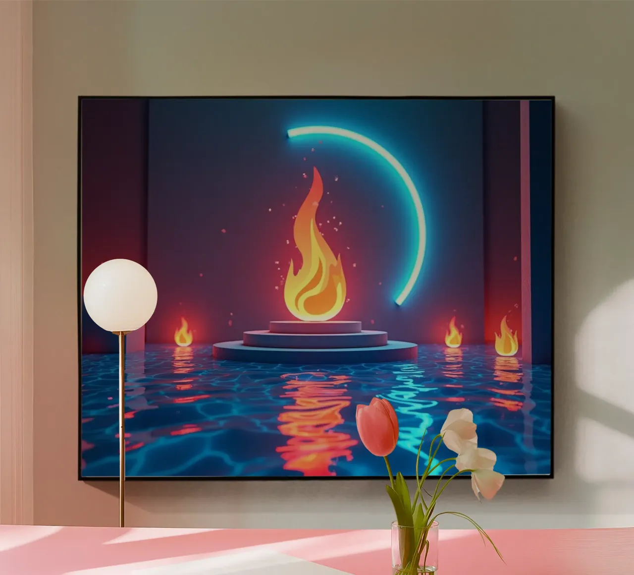 Fuoco e acqua plexiglass da CASTILO