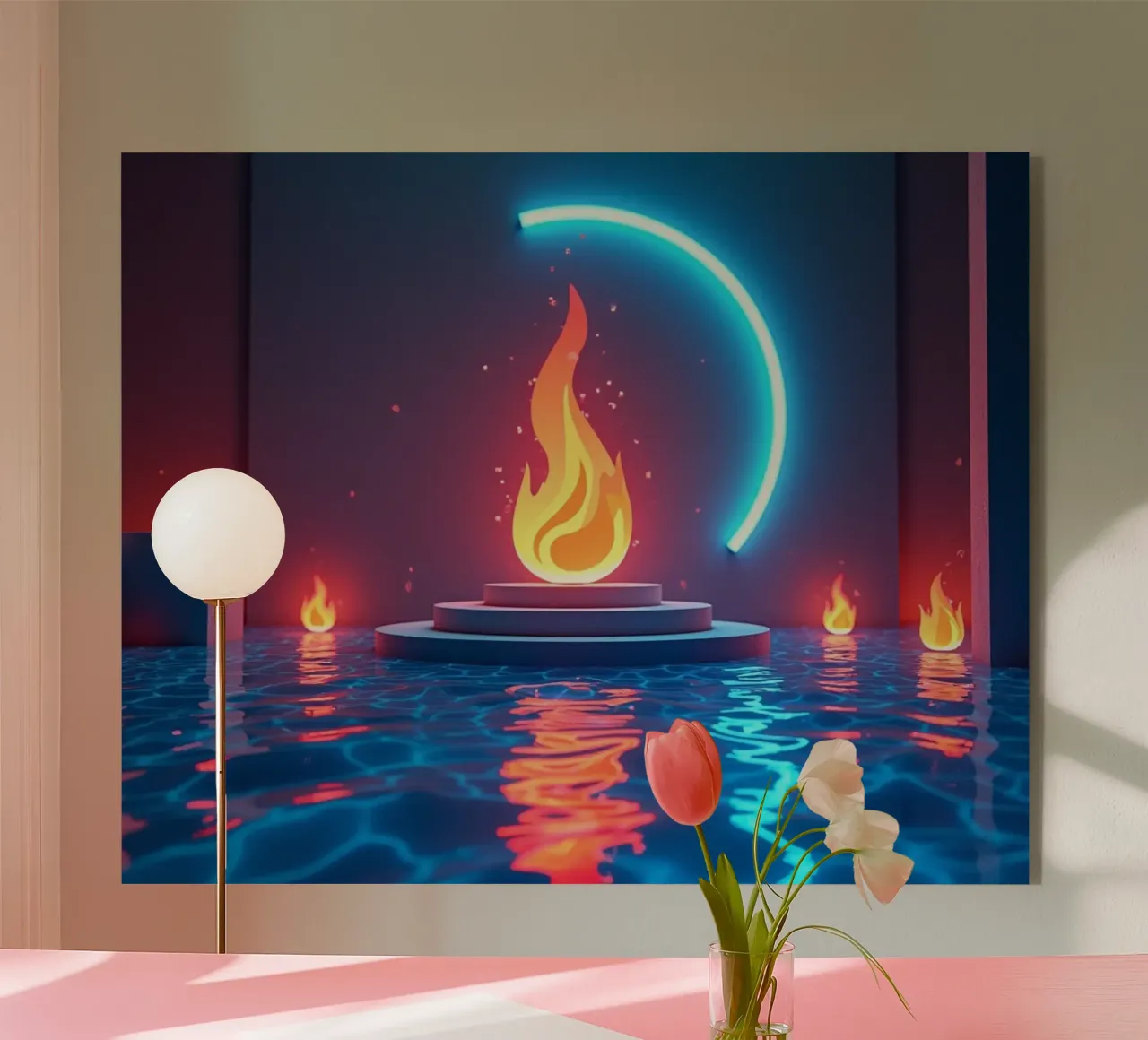 Fuoco e acqua plexiglass da CASTILO