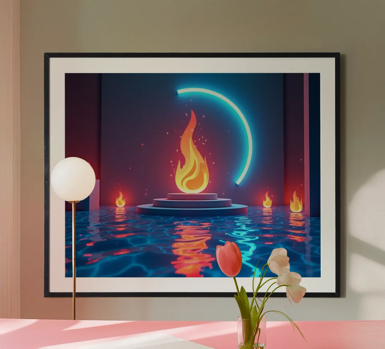 Fuoco e acqua carta hahnemühle da CASTILO