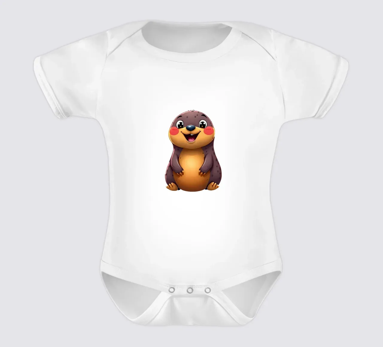 Mole_2a body neonato maniche corte da Tierisch bunt by LK