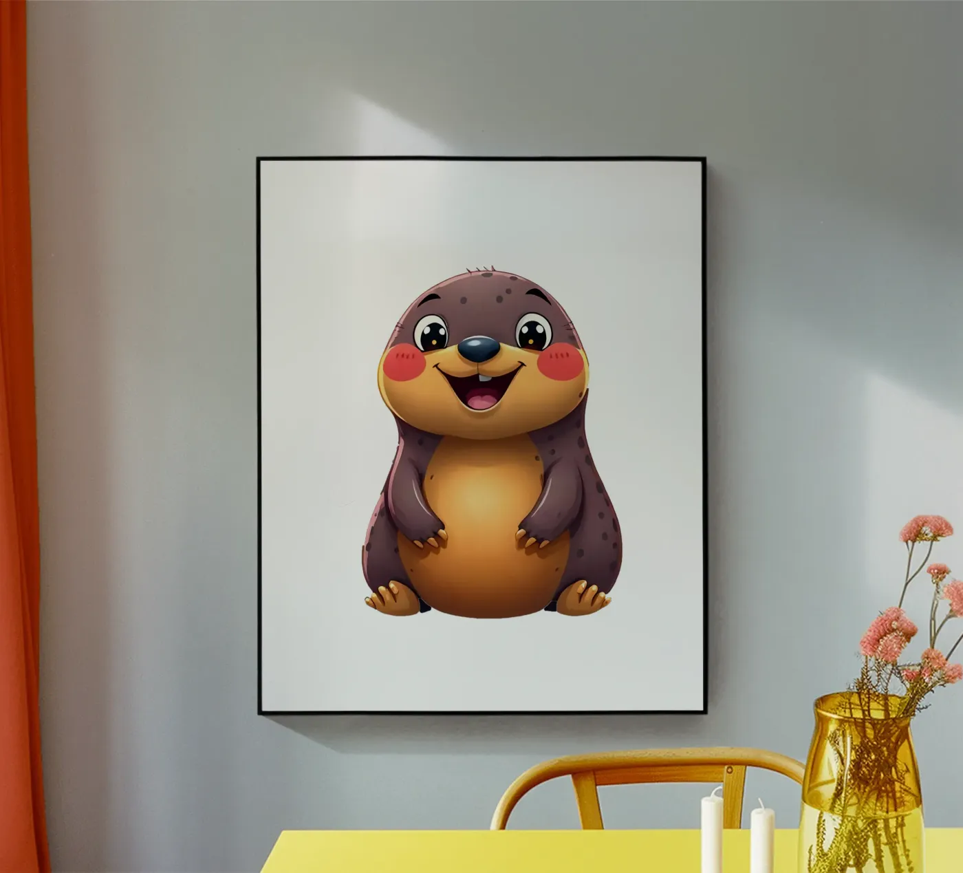 Mole_2a acryl van Tierisch bunt by LK