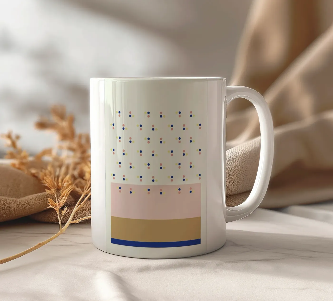 Dotsblue ceramic mug by 170QM