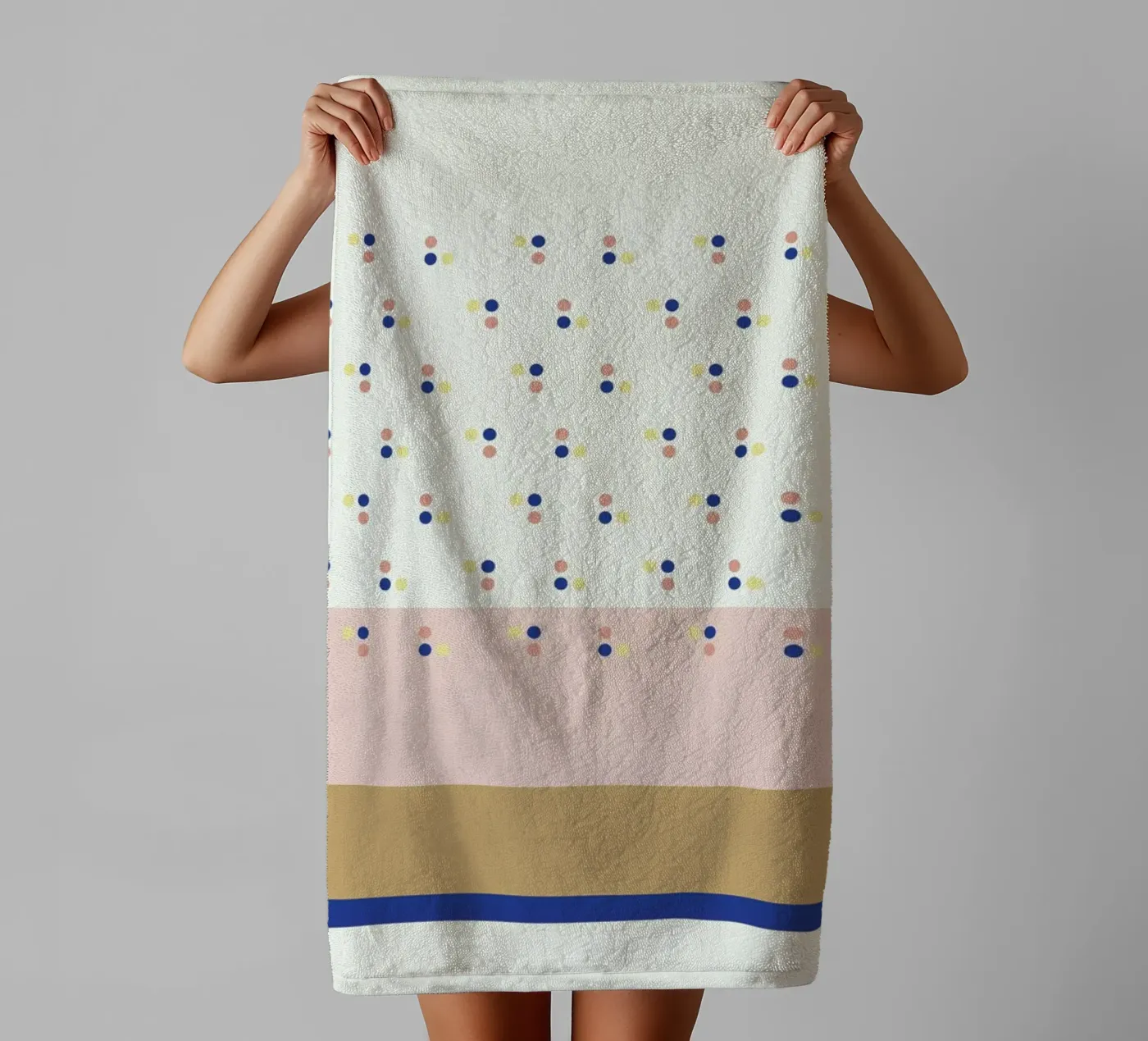 Dotsblue badhanddoek van 170QM