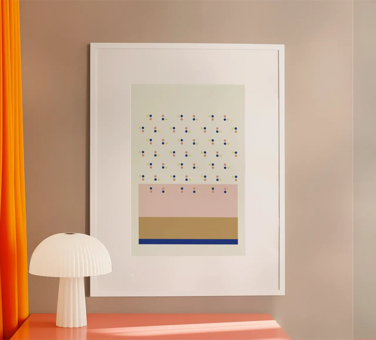 Dotsblue poster con telaio in alluminio da 170QM