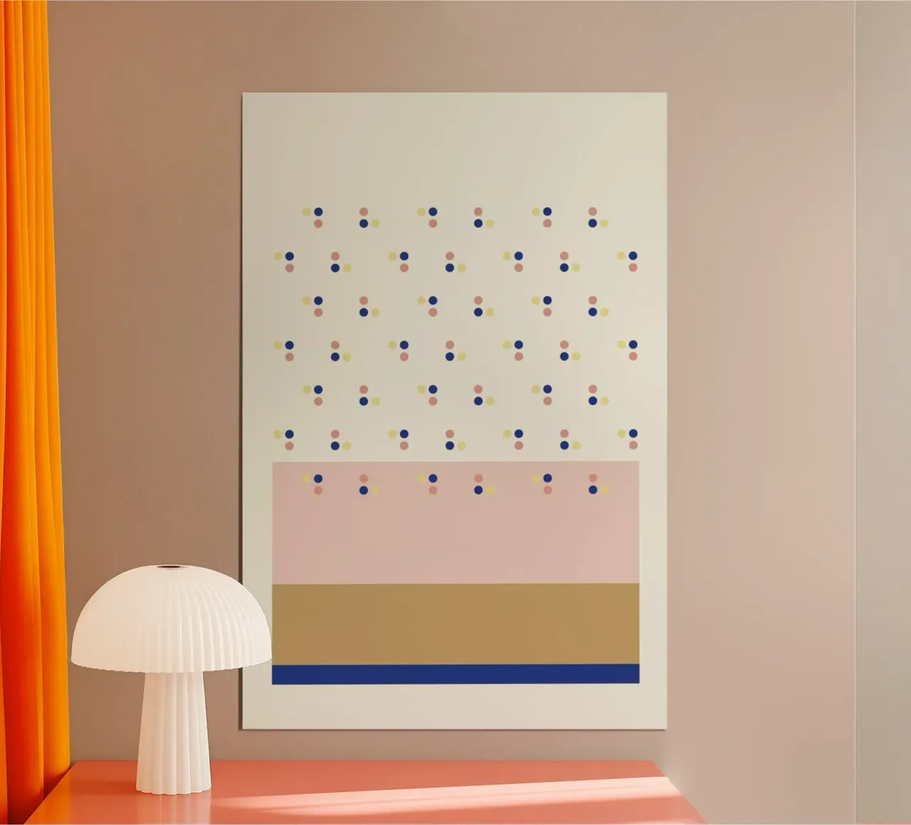 Dotsblue poster con telaio in alluminio da 170QM