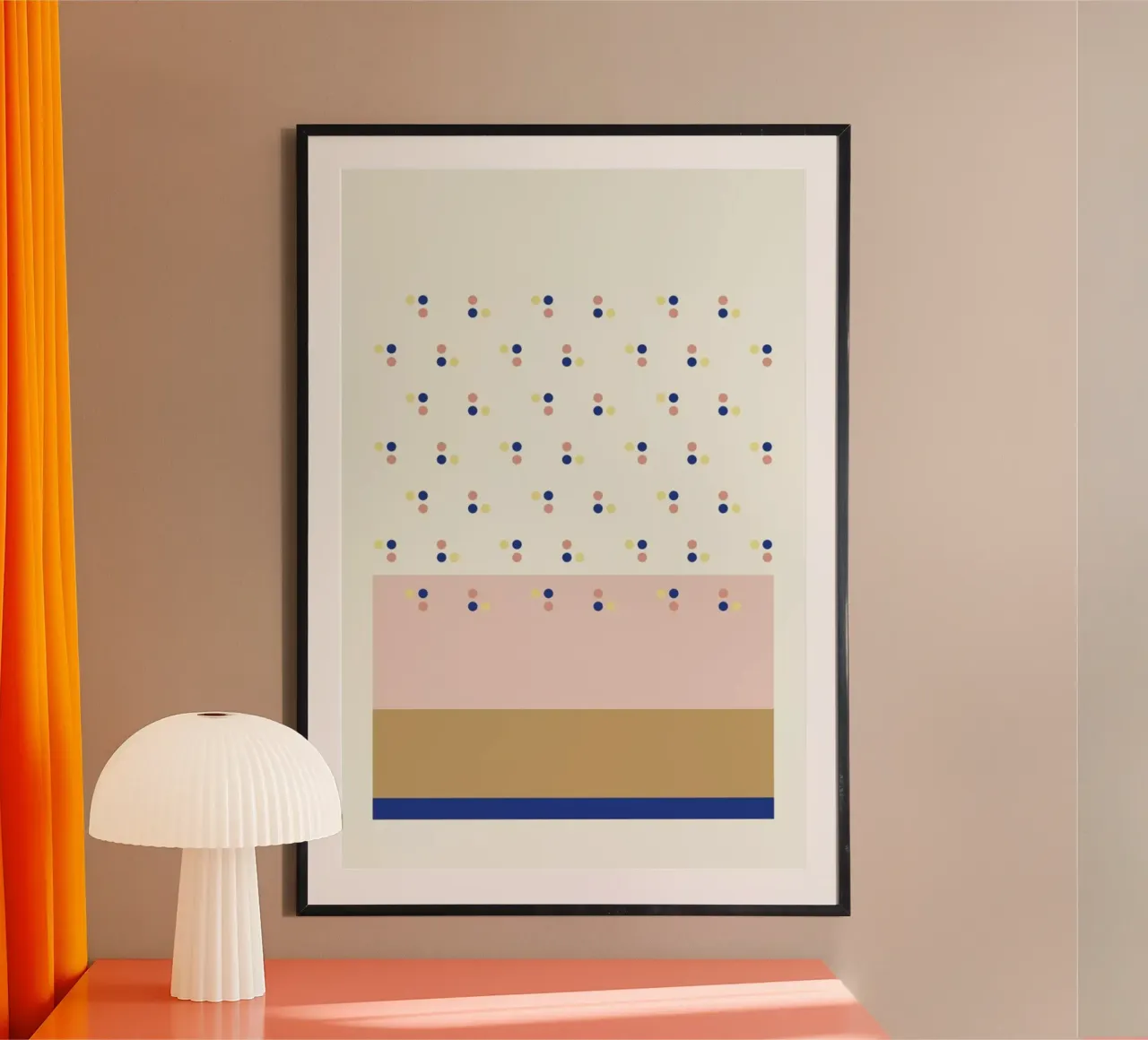 Dotsblue poster con telaio in alluminio da 170QM