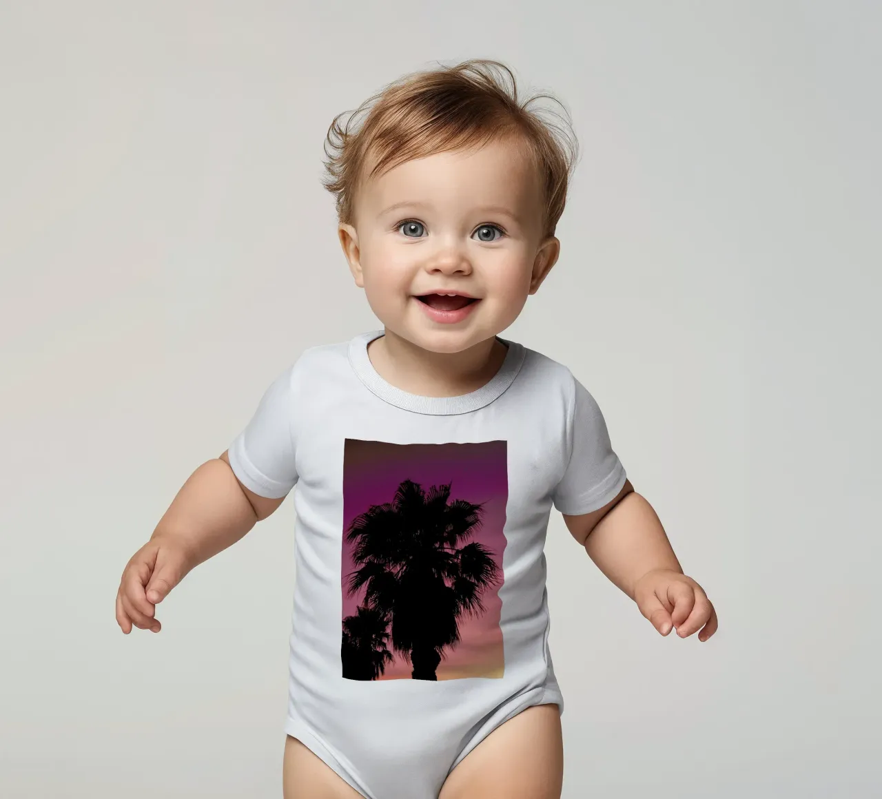 Palms at Sundown body neonato maniche corte da Sebastian Hilgetag