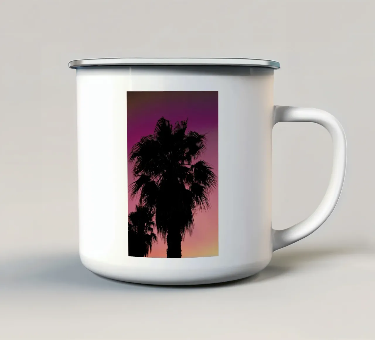 Palms at Sundown tazza in smalto da Sebastian Hilgetag