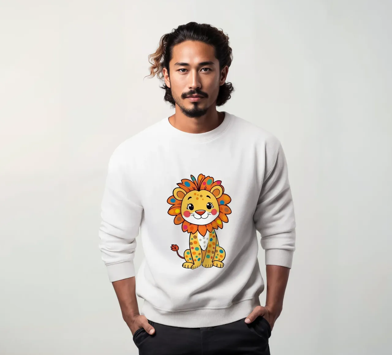Lion_1a sweatshirt by Tierisch bunt by LK