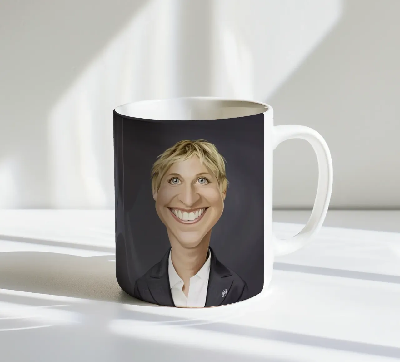 Ellen Degeneres tazza in ceramica da Rob Art | Illustration