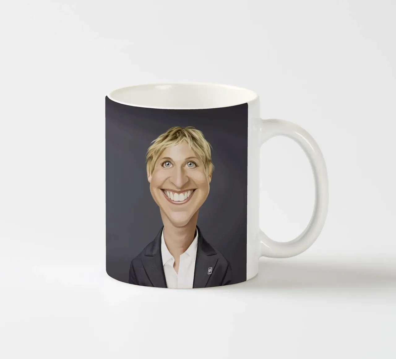Ellen Degeneres tazza in ceramica da Rob Art | Illustration