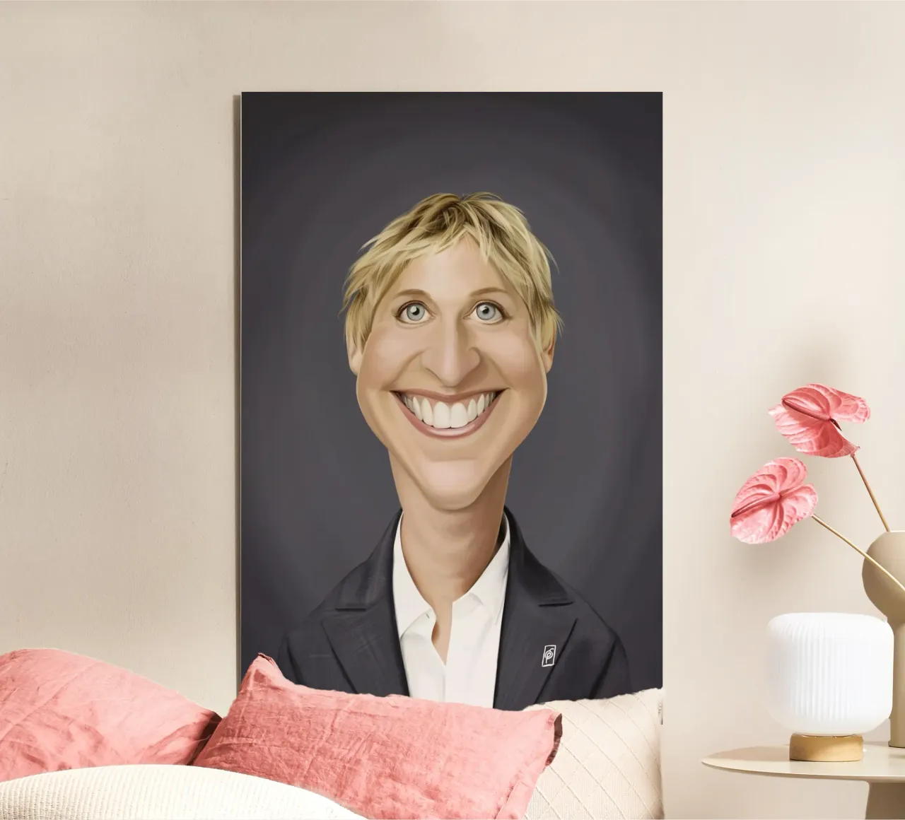 Ellen Degeneres alluminio dibond da Rob Art | Illustration