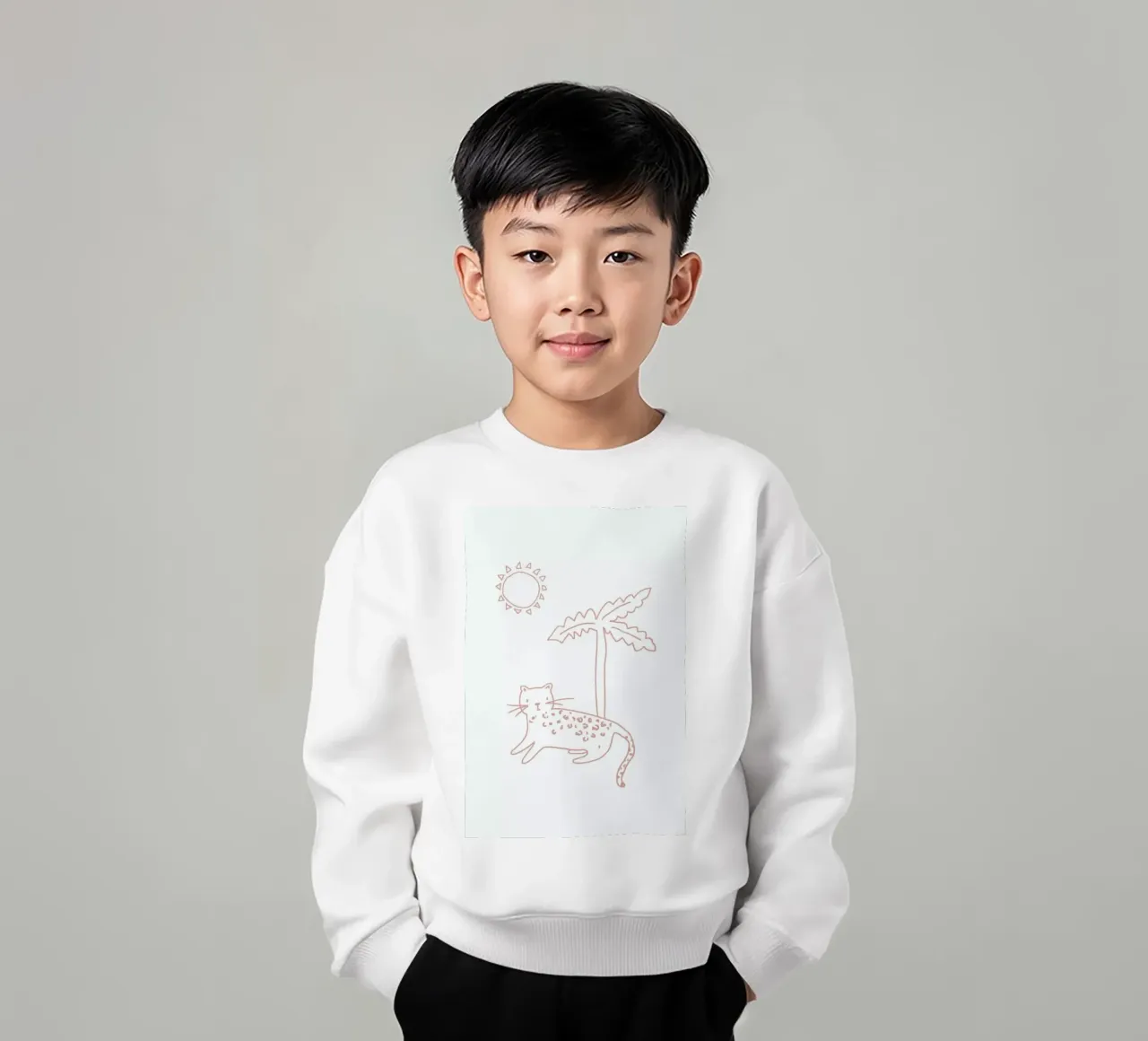 Leopard felpa bambino da KRUTH DESIGN