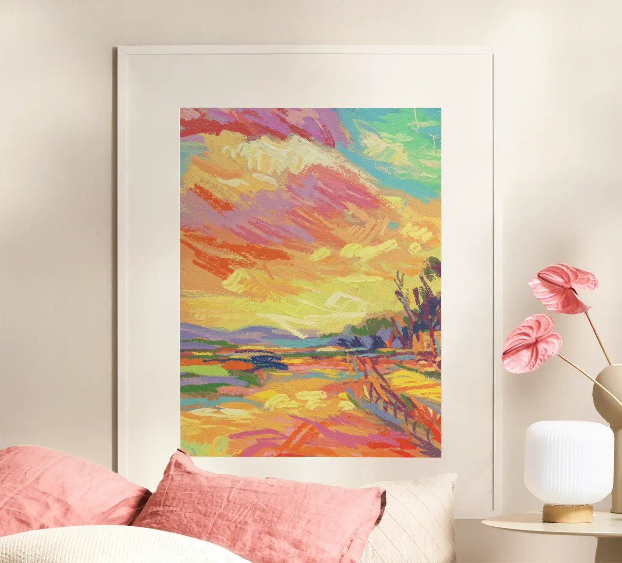 Tramonto colorato poster da Art Center