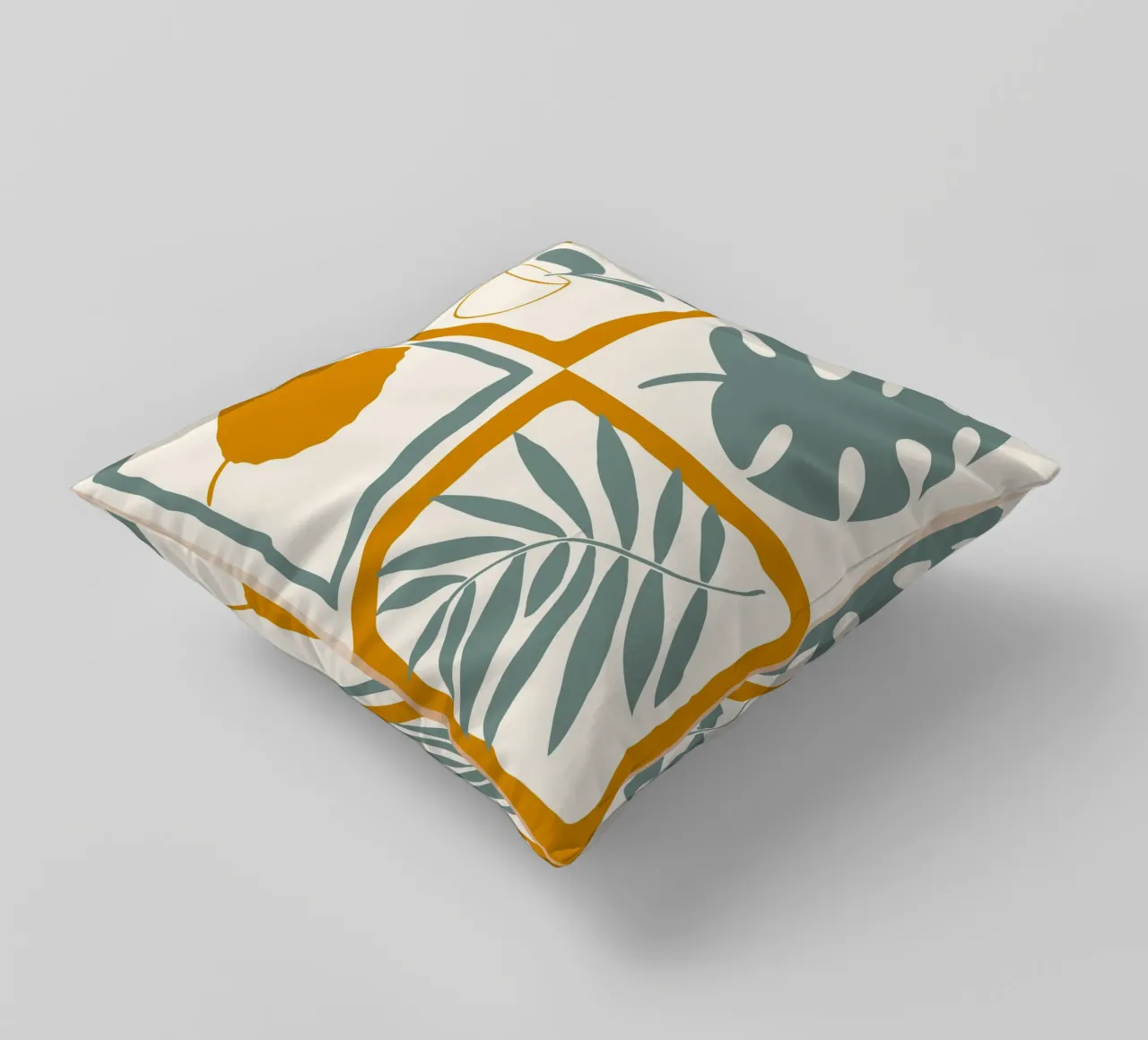 Quadrati a foglia retrò cuscino da nicigabrieldesigns