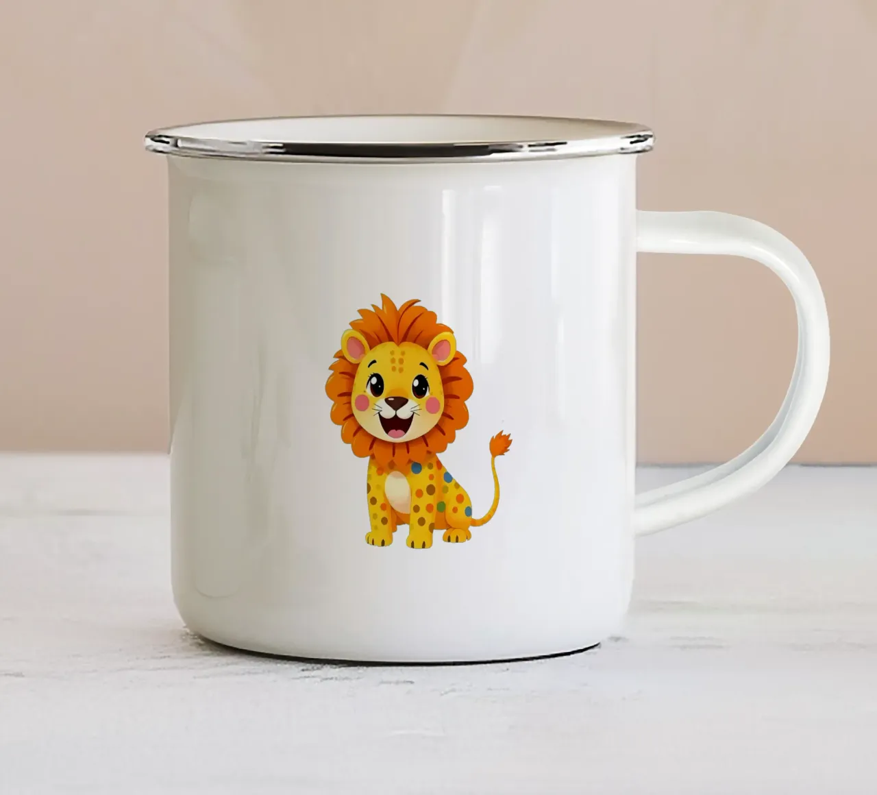León_3a taza de esmalte de Tierisch bunt by LK