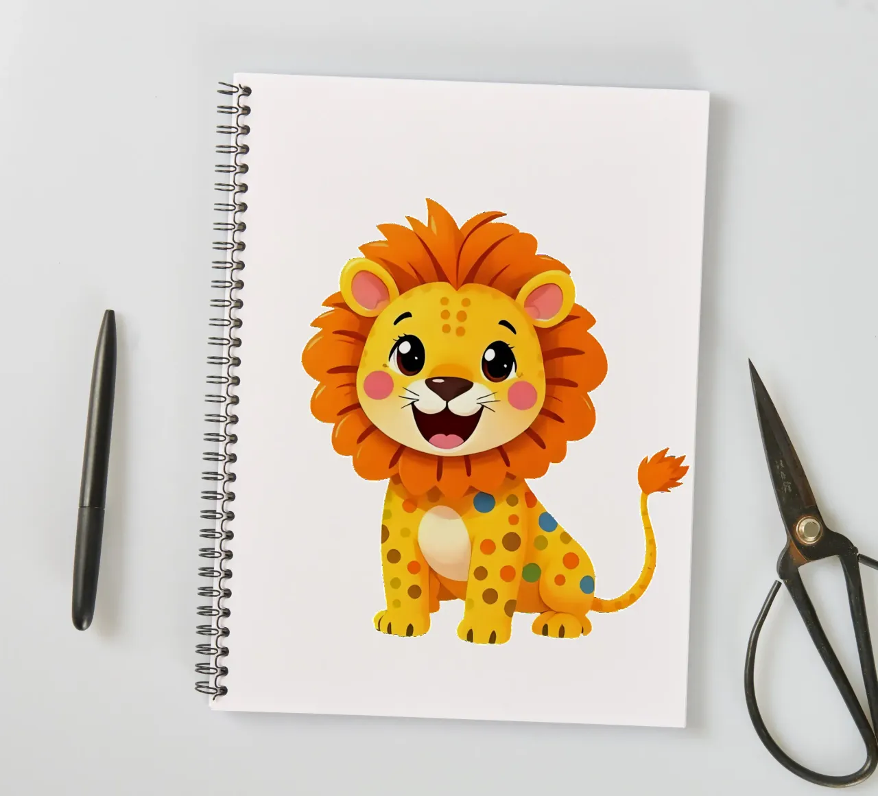 Lion_3a spiral notebook by Tierisch bunt by LK