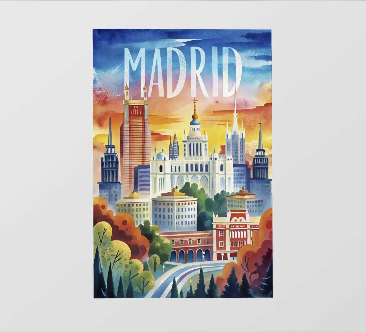 Poster d'epoca di Madrid pellicola backlit da 🎁 ARTVI-SHOP