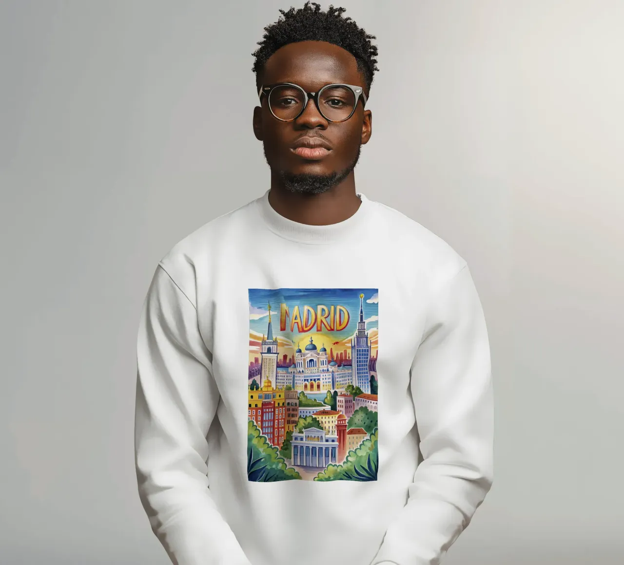 Poster d'epoca di Madrid felpa da 🎁 ARTVI-SHOP