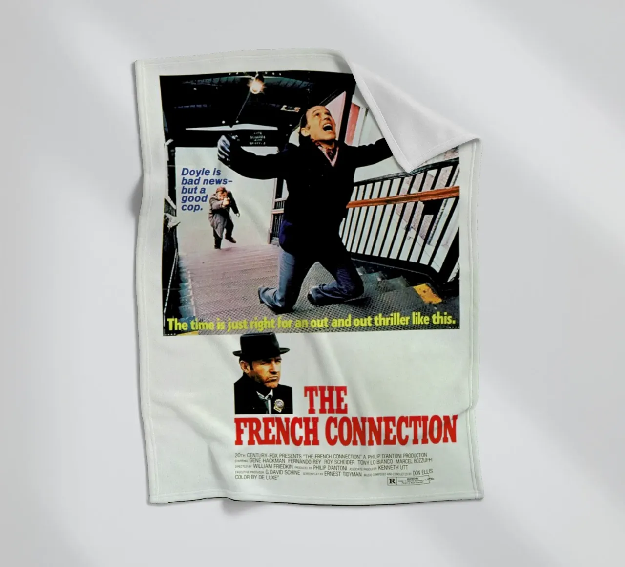 ‘The French Connection’ Retro Movie Poster coperta in pile da Gallery Print and Art Limited